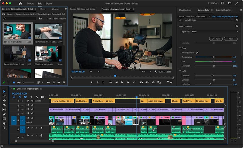 Melhores Editores de Vídeos - Adobe Premiere Pro