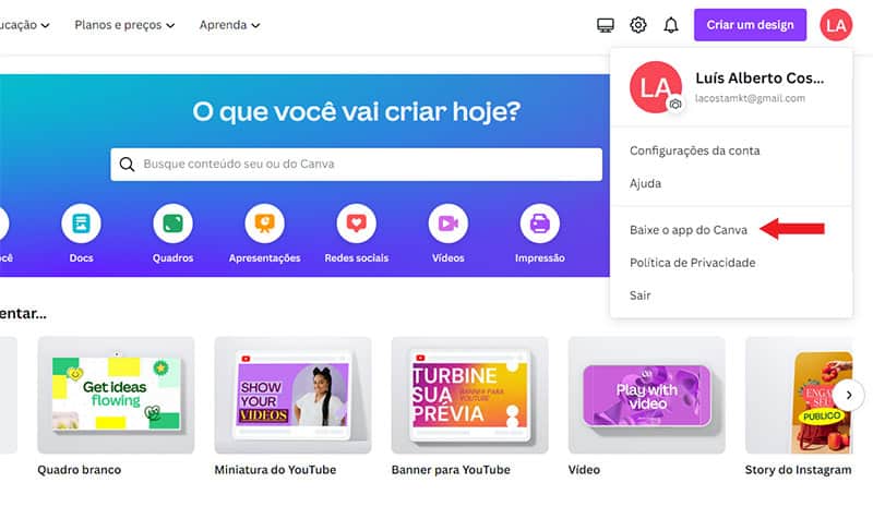 Baixar App do Canva